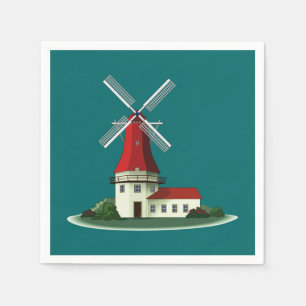 Mooie kapmolen servetten