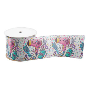 Mooie kapsalonhulpmiddelen in kawaii stijl lint