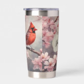 Mooie kardinaal geïsoleerde drinkbeker (Rechts)