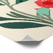 Mooie kat bloem waterverf  poster (Hoek)