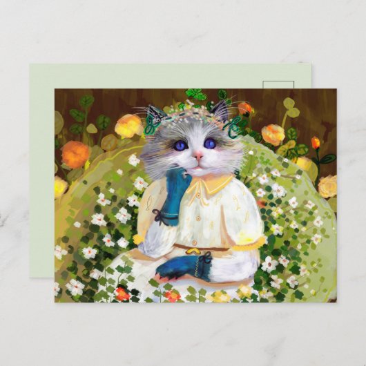 Mooie Kat Briefkaart (Voorkant / Achterkant)