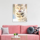Mooie kat canvas afdruk (Insitu (Woonkamer))
