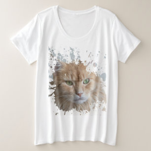 Mooie kat grote maat t-shirt