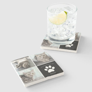 Mooie Kat Memorial Custom Pet Photo Keepsake Stenen Onderzetter