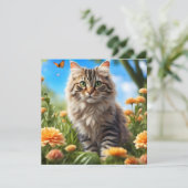 Mooie kat mooie tuin (Staand voorkant)