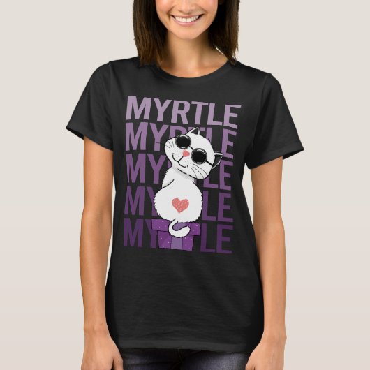 Mooie kat - Myrtle Naam T-shirt (Voorkant)