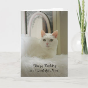 Mooie Kat/Vrouwelijke Verjaardag Kaart