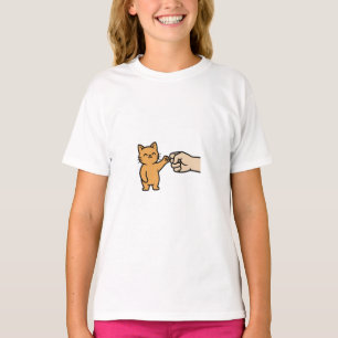 Mooie kat vuistbum moderne kunst T-shirt voor kind