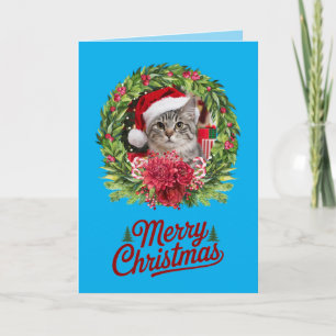 Mooie Katten Kerst Krans Kaart