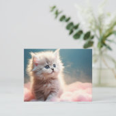 Mooie kattenkaart voor vakantie feestdagenkaart (Staand voorkant)