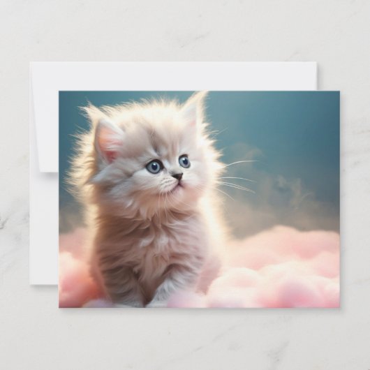 Mooie kattenkaart voor vakantie feestdagenkaart (Voorkant)