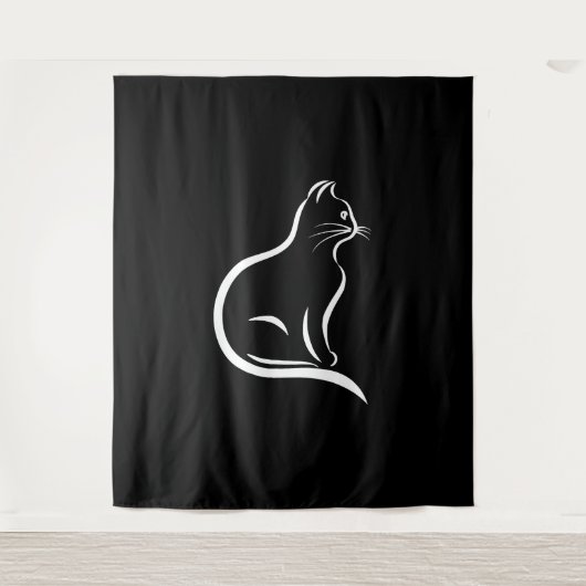 Mooie kattentekening voor dierenvrienden. wandkleed (Voorkant)