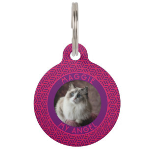Mooie Kattenvader Cadeau Zeshoek Huisdierpenning