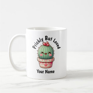 Mooie Kawaii Cactus Stekelig Maar Geliefd Koffiemo Koffiemok