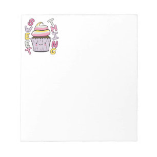 Mooie Kawaii Cupcake met Tekst Notitieblok