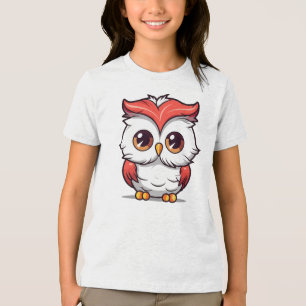 Mooie Kawaii stijl uil Cartoon-77038 Tri-Blend Shirt