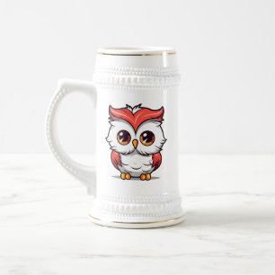 Mooie Kawaii stijl uil Cartoon-77038 twee-toon Bierpul