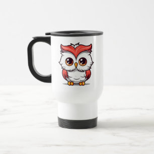 Mooie Kawaii stijl uil Cartoon-77038 twee-toon Reisbeker
