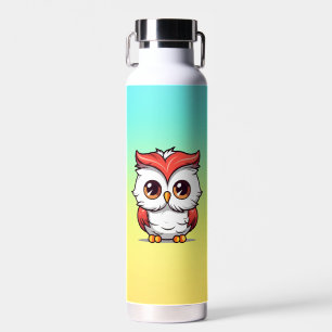 Mooie Kawaii Stijl Uil Cartoon Waterfles