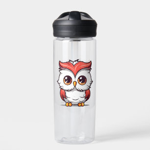 Mooie Kawaii Stijl Uil Cartoon Waterfles