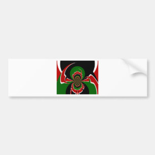Mooie Kenia Black Red Green Color Design Flag Bumpersticker