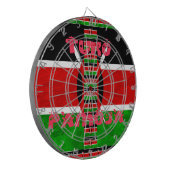 Mooie Keniaanse vlag Tuko Pamoja Inspirerend Dartbord (Voorkant Links)