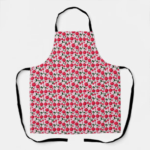 Mooie Kersen Patroon Esthetisch   Rode Kersen Naad Schort