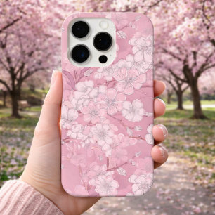 Mooie Kersenbloesem Design - Roze Bloemen iPhone 16 Pro Hoesje