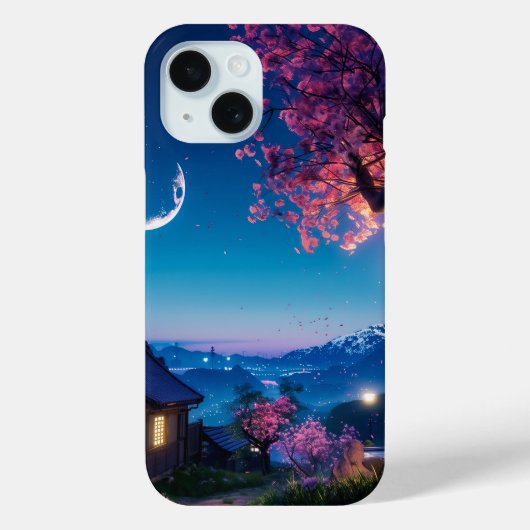 Mooie kersenbloesem in de nacht Case-Mate iPhone case (Achterkant)