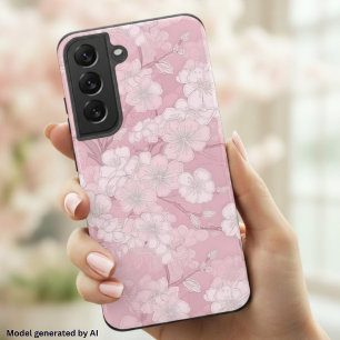 Mooie Kersenbloesem Ontwerp - Roze Bloemen Samsung Galaxy Hoesje