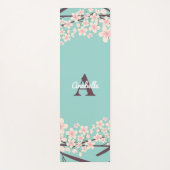 Mooie kersenbloesems monogram yogamat (Voorkant)
