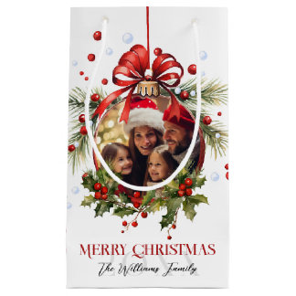 Mooie Kerst Bauble Lijst Familie Feestdagen Klein Cadeauzakje