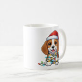 Mooie Kerst Beagle Mok (Voorkant rechts)
