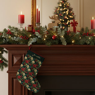 Mooie Kerst chinoiserie bloem persoonlijk Kleine Kerstsok