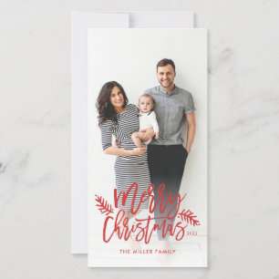 Mooie Kerst Chique Handlettering Vakantiefoto Feestdagenkaart