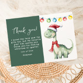 Mooie Kerst-dinosaurus Bedankkaart