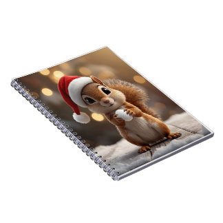 Mooie Kerst Eekhoorn Meisjes Notitieboek