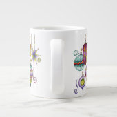 Mooie kerst, elegante en fancy glazen kerstballen extra grote beker (Achterkant)