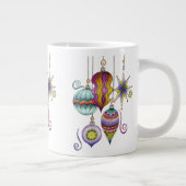 Mooie kerst, elegante en fancy glazen kerstballen extra grote beker (Rechts)