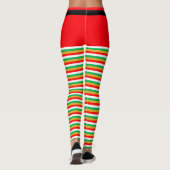 Mooie Kerst Elf Gestreepte legging (Achterkant)