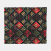 Mooie kerst gewatteerde look fleece deken (Voorkant (Horizontaal))