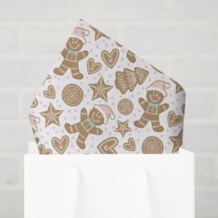 Mooie Kerst Gingerbread Man Patroon Tissuepapier