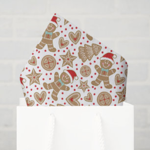 Mooie Kerst Gingerbread Man Patroon Tissuepapier