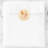 Mooie Kerst Gingerbread Persoonlijke Sticker (Tas)