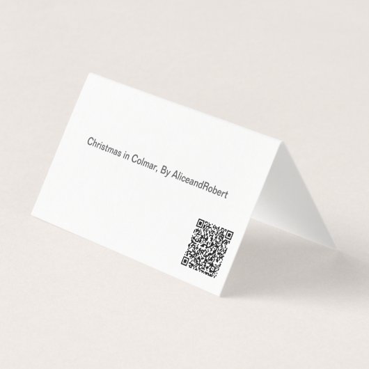 Mooie kerst in Colmar Kaart (Achterkant)