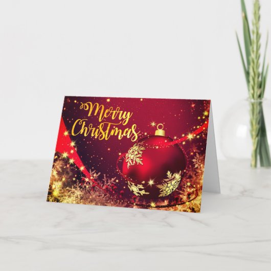 Mooie kerst Kaart met warme wensen (Voorkant)