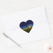 mooie kerst kerststal afbeelding print hart sticker (Envelop)