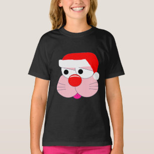Mooie Kerst Konijn Cartoon Grafische T-shirt