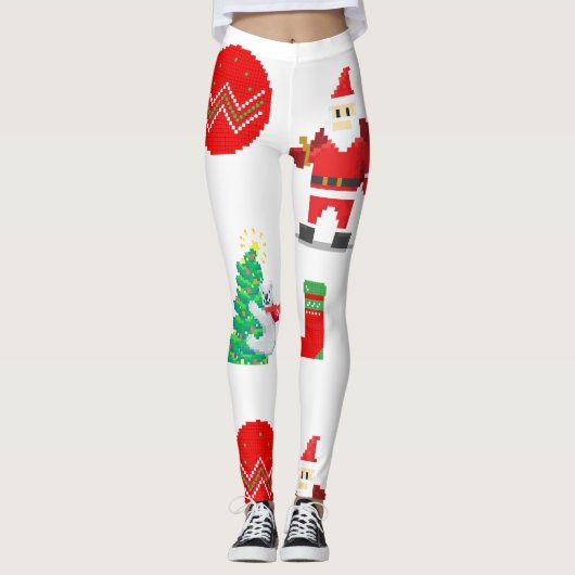 Mooie Kerst Leggings (Voorkant)