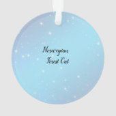 Mooie kerst Noorse bos kat Holly Ce Ornament (achterkant)